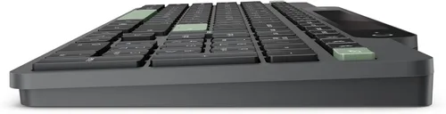 Vista 10 de Lenovo 800 Teclado Bluetooth Autocargable, Utiliza Luz Ambiental para la Carga, Bluetooth 5.1, Soporta 3 Dispositivos, Sin Batería, Inalámbrico, Gris