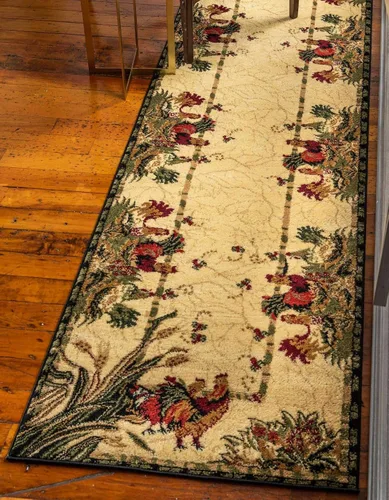 Vista 6 de Unique Loom Barnyard Collection - Alfombra de área - Granja (2' x 3' 1" Rectangular, Negro/Créma)