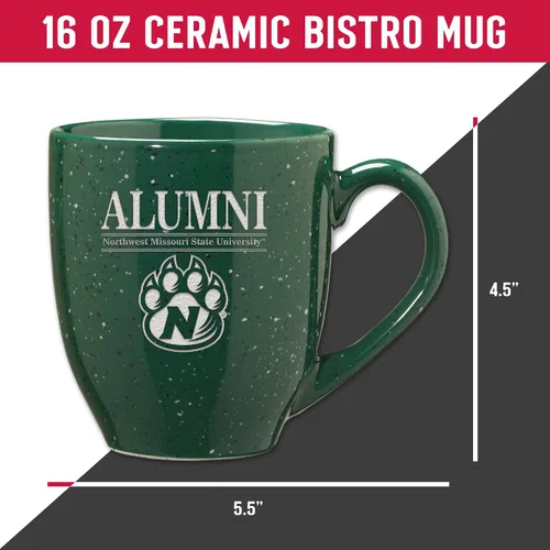 Vista 5 de Rico Industries NCAA Northwest Missouri State Bearcats Alumni - Taza de café de cerámica grabada con láser de 16 onzas