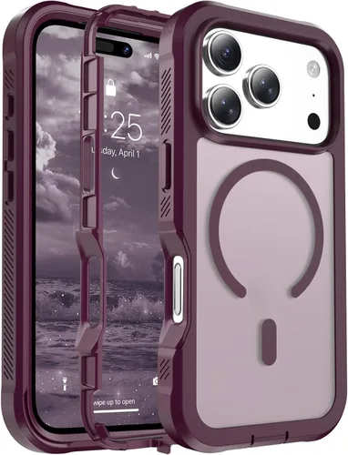 Vista 128 de jaroco - Funda magnética compatible con MagSafe para iPhone 11 de 6.1 pulgadas; protección de grado militar contra caídas, de doble capa