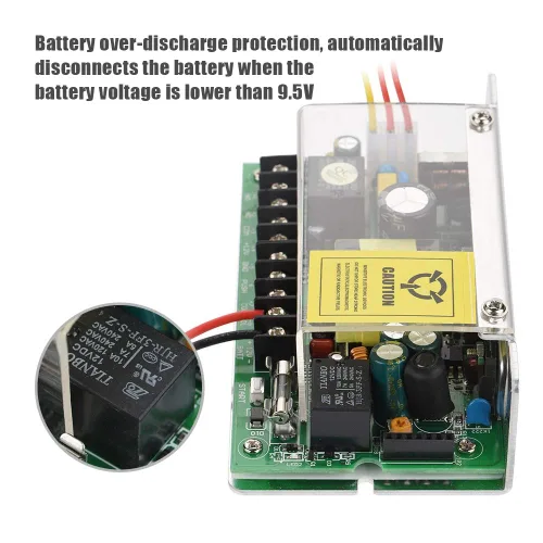 Vista 3 de Fuente de alimentación de 12 V/5 A para puerta de casa inteligente Sistema de control de acceso Soporte de interruptor Función de sobredescarga