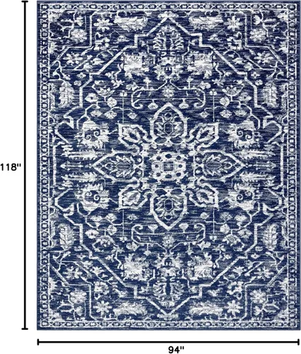 Vista 46 de Well Woven - Alfombra tejida estilo vintage con diseño de medallón, 68 x 120 cm