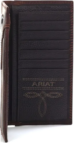 Vista 5 de ARIAT Western Wallet Mens Rodeo Center Bump Shield Marrón A3550002
