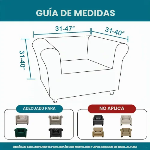 Vista 6 de Turquoize Funda elástica para silla estilo Chesterfield para sala de estar, 1 pieza, funda de sofá suave y antideslizante con tela jacquard gruesa
