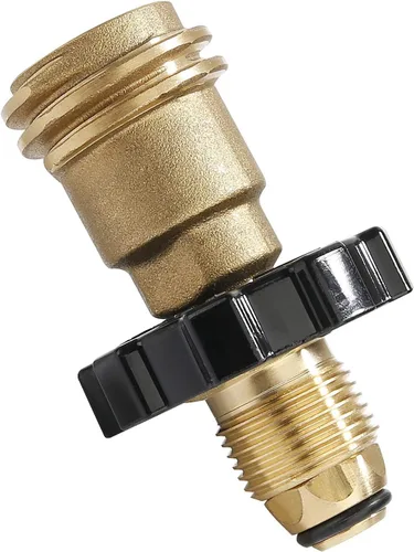 Vista 5 de Adaptador de tanque de propano, convierte la válvula de tanque POL LP en manguera o regulador QCC1/Type1