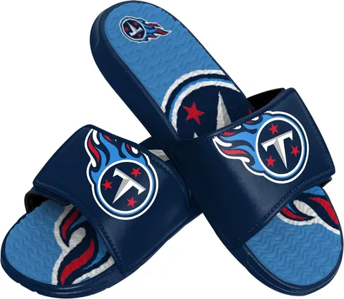 Vista 7 de FOCO mens NFL Team Logo Athletic Sport Shower Flip Flop Sandals Gel Slides