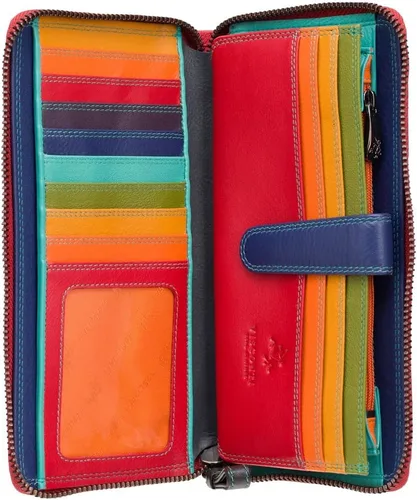 Vista 2 de Visconti Spectrum 33 - Cartera de cuero suave multicolor para mujer, Rojo
