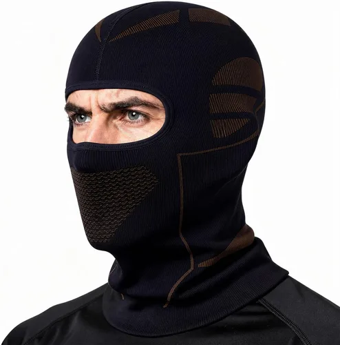 Vista 2 de Máscara de esquí y motocicleta estilo mecánico, pasamontañas resistentes al viento, cara completa con orificios de ventilación, apta para casco