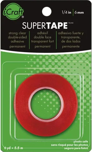 Vista 4 de iCraft SuperTape Adhesivo Permanente Fuerte Doble Cara, 1/2" x 6 yardas