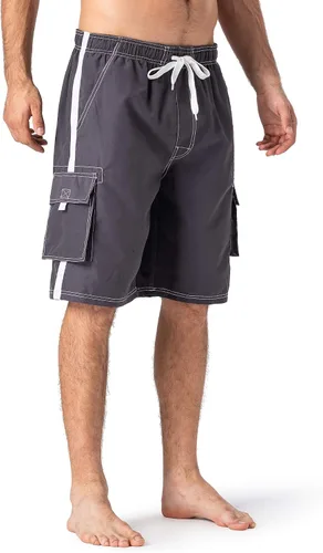 Vista 3 de TACVASEN Mens Summer Quick Dry Swim Trunks Bathing Suit Shorts with Lining Men