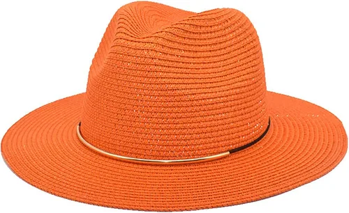 Vista 7 de Moda Primavera Verano Protector Solar Cap Pearl Accesorios Sombrero de Sol Ala Ancha Retro Jazz Top Hat Mujer Sombrero de paja
