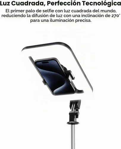 Vista 6 de M MYBAT PRO Luz selfie de 9 pulgadas para exteriores – Soporte de trípode extensible de 72 pulgadas con base de 4 patas, luces LED regulables