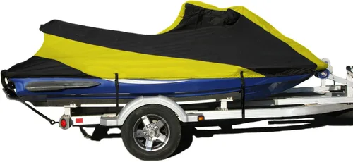 Vista 8 de SavvyCraft Yamaha Jet Ski WaveRunner FX 140 Ajuste Personalizado Funda para Jetski PWC Remolcable 2004 05 Azul/Negro Dos Tonos