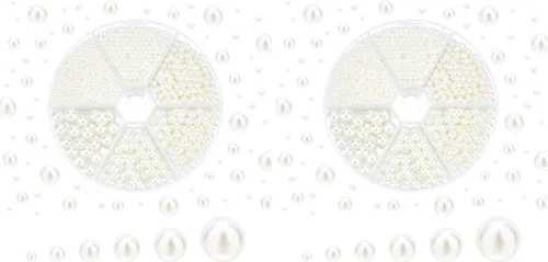 Vista 7 de PH PandaHall 2200 perlas sin agujeros, cuentas de perlas beige sin perforar, perlas de imitación para ropa, perlas acrílicas para manualidades