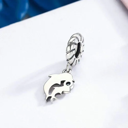Vista 4 de Junyi Jewelry Abalorio de plata de ley 925 con diseño de animales de la suerte, para pulsera Pandora