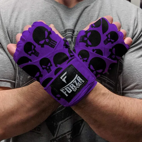 Vista 11 de Forza Sports Vendas de boxeo y MMA estilo mexicano de 180" Concientización sobre el autismo Azul