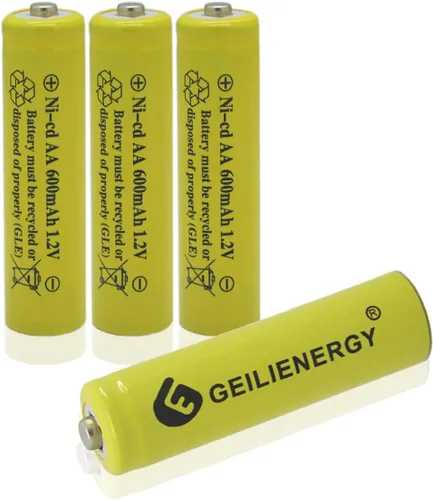 Vista 11 de AA tamaño NiCd AA 600mAh 1.2V baterías recargables para lámpara solar luz solar (12 PCS)