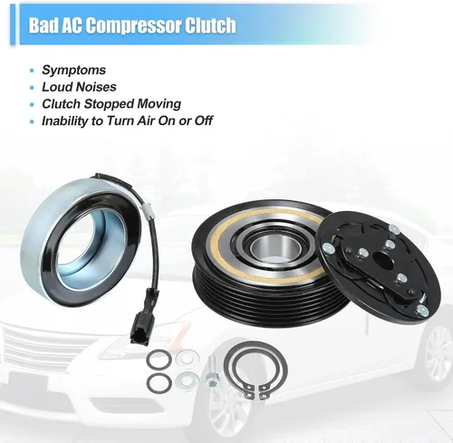Vista 6 de uxcell Juego de embrague de compresor de CA Reemplazar para Subaru Impreza 2012-2016 A/C Embrague Conjunto de reparación