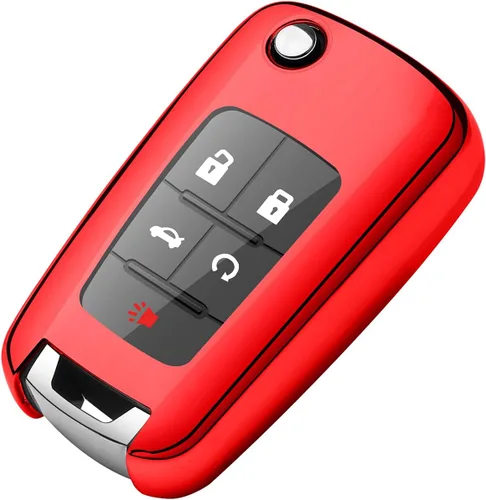 Vista 8 de Tukellen Funda para llavero Chevrolet de alta calidad, TPU suave, protección completa, compatible con Chevy Camaro, Cruze, Impala, Equinox, Volt