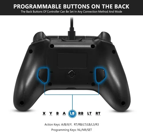 Vista 3 de Miss Home Xbox One - Controlador con cable controlador USB Gamepad Joypad para Xbox OneSXPC Windows 7810 con conector de audio de 0138in botón