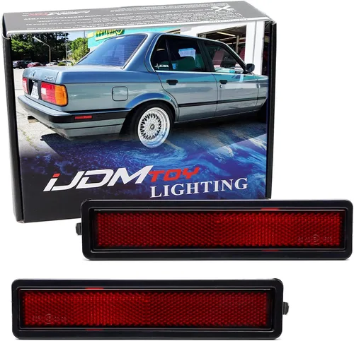 Vista 11 de iJDMTOY OE-Spec - Carcasas de lámpara de marcador lateral de parachoques de lente ámbar compatibles con BMW E30 3 E34 5 Series, etc., reemplaza