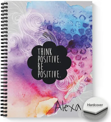 Vista 8 de Hardcover Believe You Can - Cuaderno motivacional personalizado, acabado mate satinado, 120 páginas del papel seleccionado, coloque espiral plana