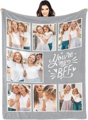 Vista 9 de envía al día siguiente, manta personalizada con texto en imagen, manta personalizada de foto, manta de franela personalizada, regalos personalizados