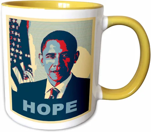 Vista 12 de 3dRose President Barack Obama in Hope Pop Art - Taza de 11 onzas, color negro