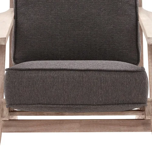 Vista 9 de BELLEZE Silla moderna de mediados de siglo con marco de madera resistente, sillón tapizado de lino, fácil montaje, cómoda silla decorativa para sala