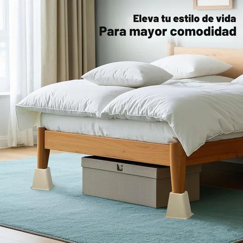 Vista 6 de ANNKUT Elevadores de cama resistentes de 6 pulgadas, elevadores de muebles para escritorio, silla, mesa o sofá, elevadores de sofá, soporta hasta