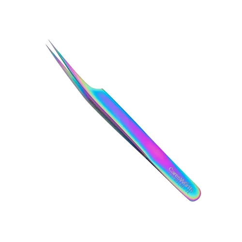 Vista 5 de Pinzas de extensión de pestañas de calidad suiza, volumen ruso, titanio, multicolor, J1 (Dolphin)
