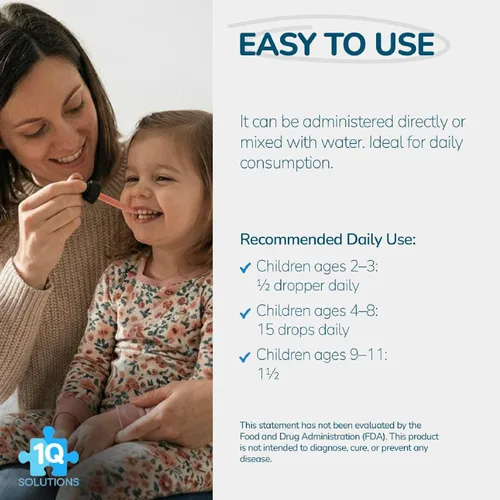 Vista 7 de 1Q - Kit de salud todo en uno para niños Enfoque, mejor sueño y estado de ánimo y apoyo inmunológico 3 suplementos líquidos 100% natural, sin