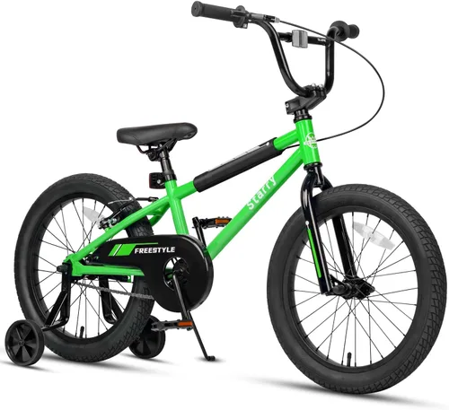 Vista 29 de cubsala Bicicleta para niños de 12, 14, 16, 18 pulgadas, estilo BMX, con ruedas de entrenamiento, freno para niños de 2 a 10 años, varios