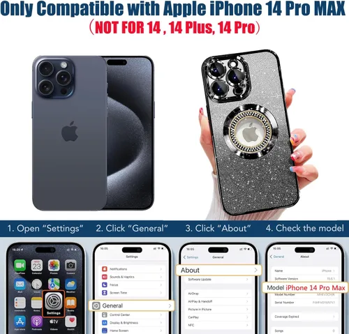 Vista 418 de Misscase Funda magnética con purpurina para iPhone 11 compatible con MagSafe, protección completa, delgada, a prueba de golpes, antiarañazos