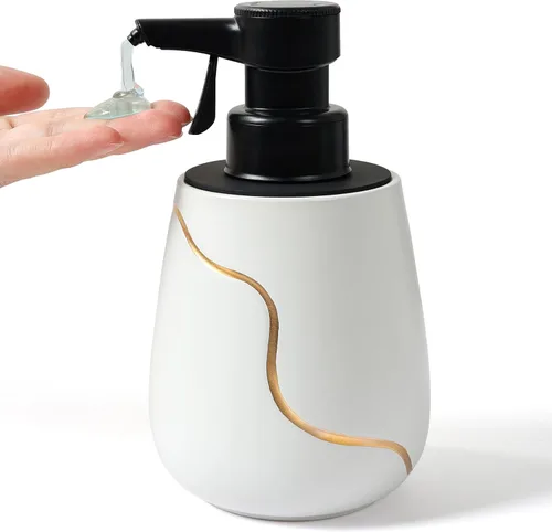 Vista 4 de BosilunLife Dispensador automático de jabón para baño, dispensador líquido de manos libres, dispensador eléctrico inteligente de loción con bomba