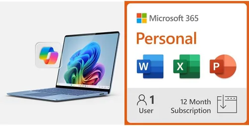 Vista 13 de Microsoft Surface Laptop (2024), Windows 11 Copilot+ PC, pantalla táctil de 13.8 pulgadas, Snapdragon X Plus (10 núcleos), 16 GB de RAM