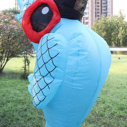 Vista 6 de Xnferty Disfraz inflable de loro para Halloween disfraz de calabaza disfraz de cosplay y fantasía para adultos