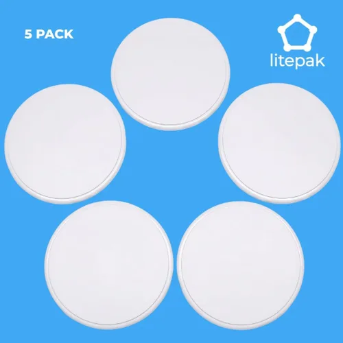 Vista 6 de Litepak Paquete de 5 protectores de pomo de puerta Parachoques de puerta de 3 pulgadas, protector de pomo de puerta autoadhesivo de plástico que