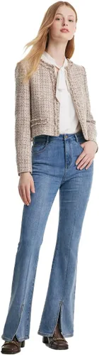 Vista 5 de GOELIA Tweed Cropped Blazer Jacket for Women 2023 Open Front Long Sleeve Slim Fit Business Casual Blazer