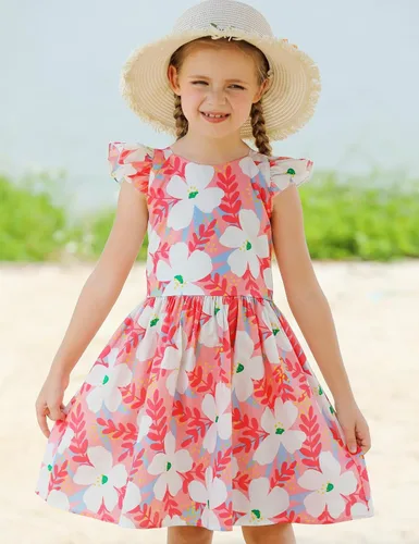 Vista 165 de Vestido de verano para niña, de algodón, con diseño floral