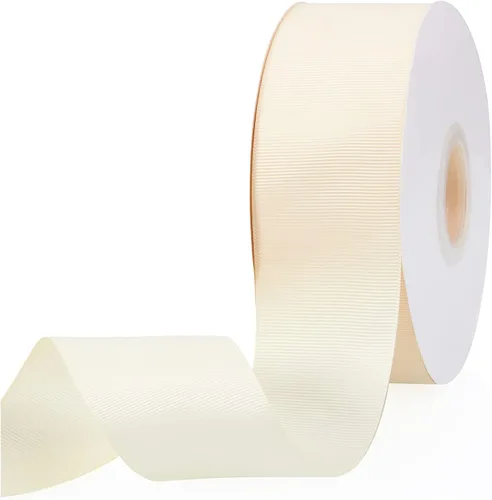 Vista 130 de Cinta de grogrén de doble cara de color liso azul bebé de 1-1/2 pulgadas x 50 yardas para envolver regalos, bodas, fiestas, manualidades, lazos