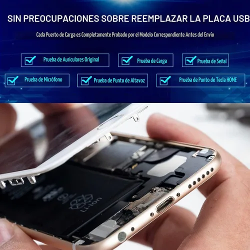 Vista 4 de Puerto de carga USB para Samsung Galaxy A12 Dock Conector Cargador Junta Flex Cable Asamblea Reemplazo para A125 con Kit