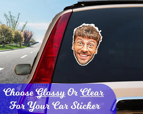 Vista 5 de Dibujos animados personalizados, calcomanía de cara elegante, hoja con caras de dibujos animados, tamaño mezclado, calcomanías divertidas para fotos