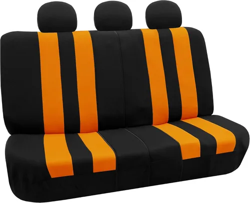 Vista 16 de FH Group Juego completo de fundas de asiento de coche de tres filas a rayas, compatible con bolsas de aire y listas para dividir, ajuste universal