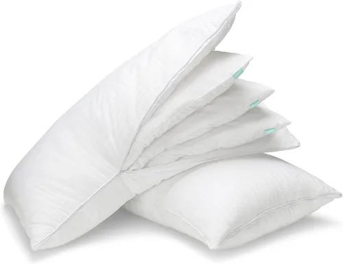 Vista 9 de EverSnug Juego de 2 almohadas de lujo de capa ajustable para dormir de lado, delanteros y traseros, almohadas refrescantes de hotel con 3 capas