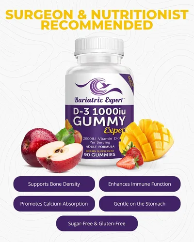 Vista 2 de Bariatric Expert D3 Vitamina - Suplemento dietético de fusión rápida para adultos después de la cirugía bariátrica, 90