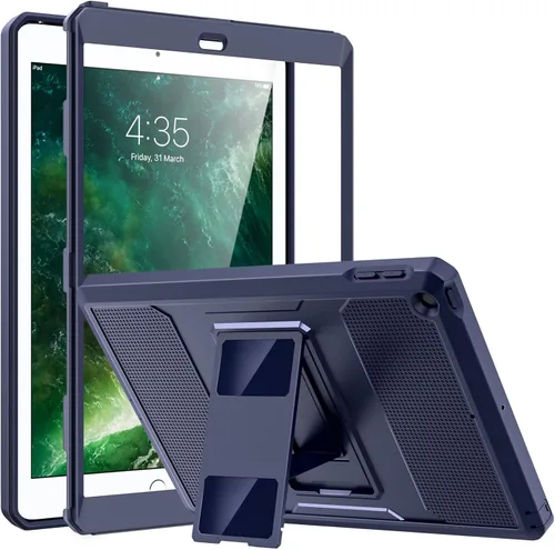 Vista 14 de MoKo Funda Compatible con iPad 9.7 de 2018/2017 6ª/5ª Generación - [Resistente] Funda Híbrida Protectora de Cuerpo Completo a Prueba de Golpes