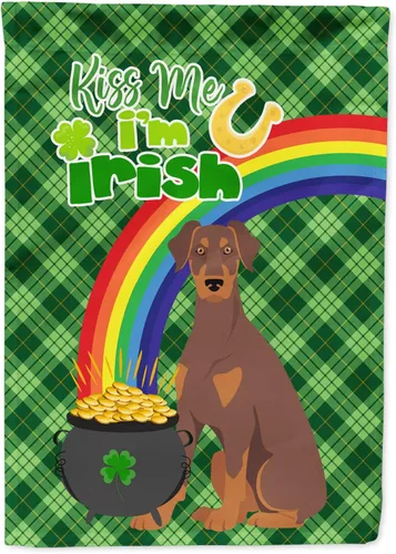 Vista 33 de Caroline's Treasures WDK4731GF - Bandera decorativa para jardín del día de San Patricio, color negro y tostado, Airedale Terrier, para jardín