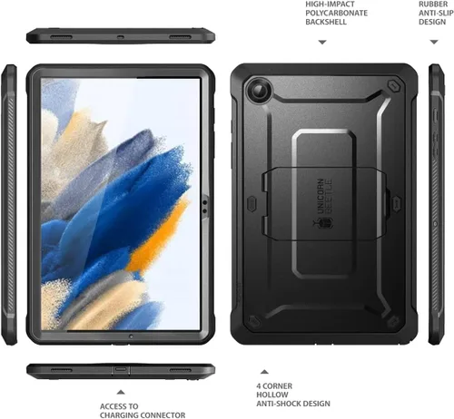 Vista 7 de SUPCASE Funda para Galaxy Tab A8 con soporte (Unicorn Beetle Pro), [protector de pantalla integrado] Funda protectora de cuerpo completo resistente