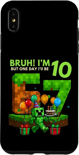 Vista 11 de Bruh I'm 10 But One-Day I'll Be 67 Retro 10th Birthday Kids Case for iPhone 17